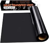 HTVRONT Black Heat Transfer Vinyl 12x15ft Easy to Cut for Silhouette Cricut