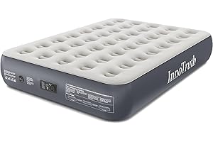 InnoTruth Queen Air Mattress with Built-in Pump, 13" Raised Comfort, Durable Inflatable Bed for Home & Guests, Easy Setup, Ideal for Travel & Camping, Charcoal Gray