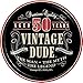 Vintage Dude 50th Birthday Dessert Plates, 24 ct