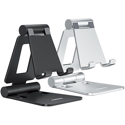 Nulaxy Pack Dual Folding Cell Phone Stand, Fully Adjustable