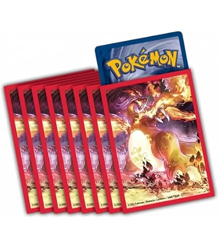 Amazon.com: Pokemon Card Sleeves - Obsidian Flames - Charmander Elite  Trainer
