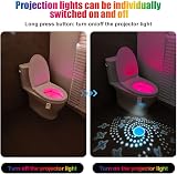 HOTUT 16 Color Motion Sensor Toilet Night Light 2 Pack USB Rechargeable view 4