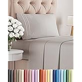 Twin XL Size 3 Piece Sheet Set - Comfy Breathable & Cooling Bed Sheets Set - Hotel Luxury Bedding for Women, Men, Kids, Teens, Boys & Girls - Deep Pockets, Soft, Wrinkle Free - Oeko-Tex - Light Grey