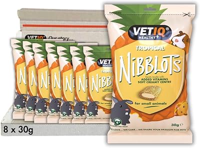 VETIQ Tropical Nibblots Small Animals 30 g Pack of 8 Treats