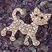 YAZILIND Pretty Full Shining Cat Brooches and Pins Wedding for Women Gift