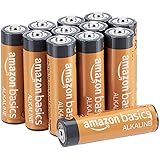 Amazon Basics 12-Pack AA Alkaline Batteries, 1.5 Volt, Long Lasting Power