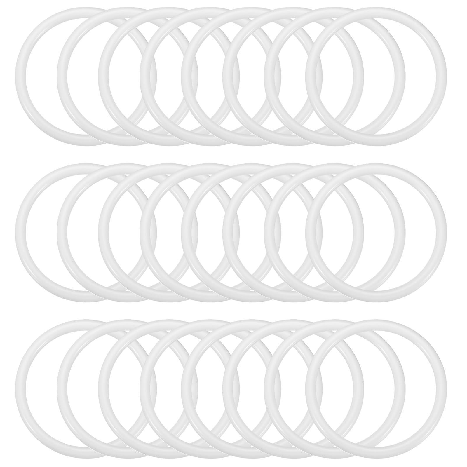 PATIKIL 4.6 Inch Dream Catcher Rings, 24 Pcs Plastic Macrame Wreath Floral Round Ring Hoop for Home Car DIY Craft Wedding Wall Hanging Decorations, White