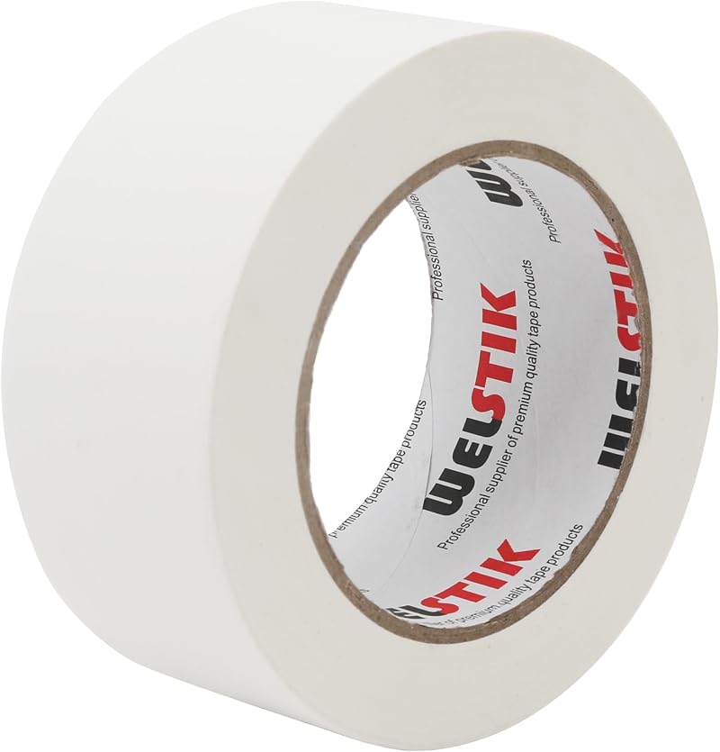 WELSTIK Thin Gaff Tape 50MMx30.2M Matte Cloth White
