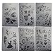 Bilipala Laser Painting Drawing Stencils for DIY Painting Decor, Templates for Drawing, Set of 6