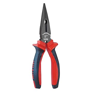 Baum Tools Stainless Steel Long Nose Plier (Red and Black)