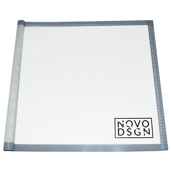 NOVO Design Silikon Backmatte 70x50 cm Silikonmatte, Backunterlage, Ausrollmatte, Teigmatte und Backfolie | Extra groß und Ru
