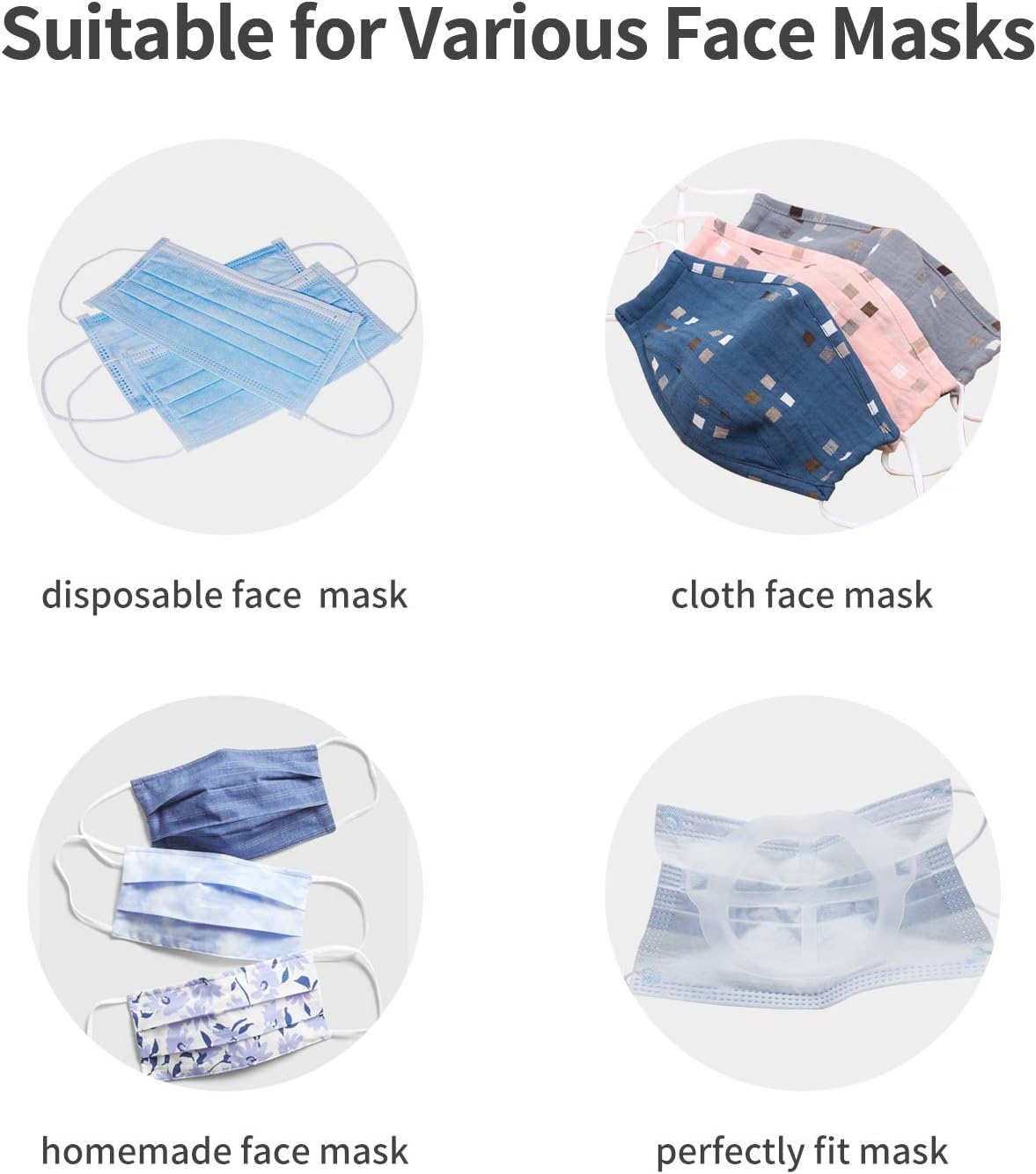 3D Face Inner Bracket,Protect Lipstick Lips,Internal Support Holder Frame Nose Breathing smoothly (5): Health & Personal Care