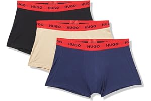 HUGO Men's 3 Pack Bold Logo Cotton Stretch Trunks