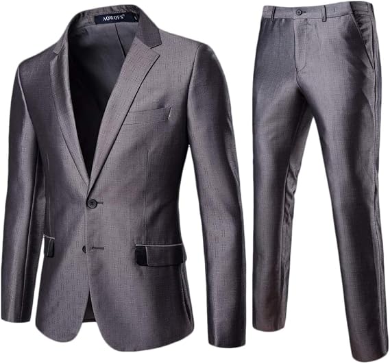 Homme Costume élégant Ensemble Deux Pièces Veste Slim Fit