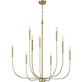 Craftmade 59829-SB Traci Chandelier, (9) E12 Sockets, Satin Brass (Bulbs NOT Included)