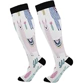 Nander Compression Socks Women Men Knee High Stockings | 1 Pair, 20-30mmHg Compression Stockings,Stretch Unisex Fit, Wide Calf Socks for Sports Running Travel Flight Nurse