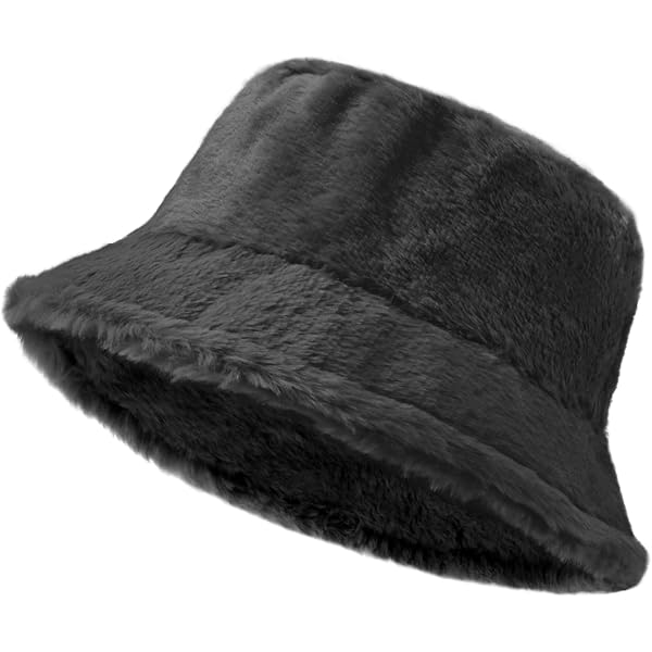 Amazon.com: Yonchic Winter Faux Fur Plush Bucket Hat, Soft 