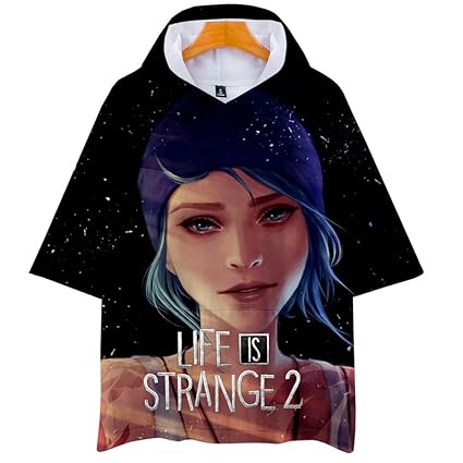 Das Leben ist Strange2 Adventure Game Theme 3D Digitaldruck Poster Hoodies T-Shirt, Unisex Spaß Tops Erwachsene T-Shirt Unise