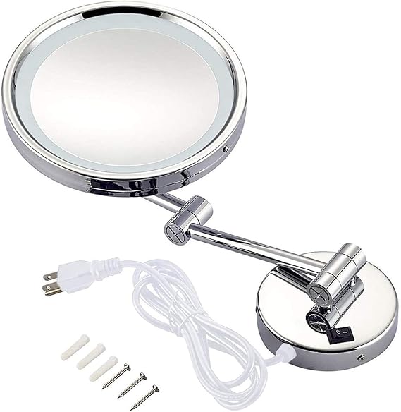 Makeup Mirror Wall Mount 10x Magnification, 8 Inch Bathroom Shaving