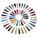 100 Pieces Leather Tassel Pendants Faux Suede Tassel with Caps for Key Chain Straps DIY Accessories, 20 Colors (55 mm)