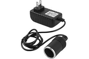 Car AC to DC Converter 12V,24W 2A 240V-110V to 12V Convertert with Circuit Protection,Multi-Purpose Cigarette Lighter Adapter
