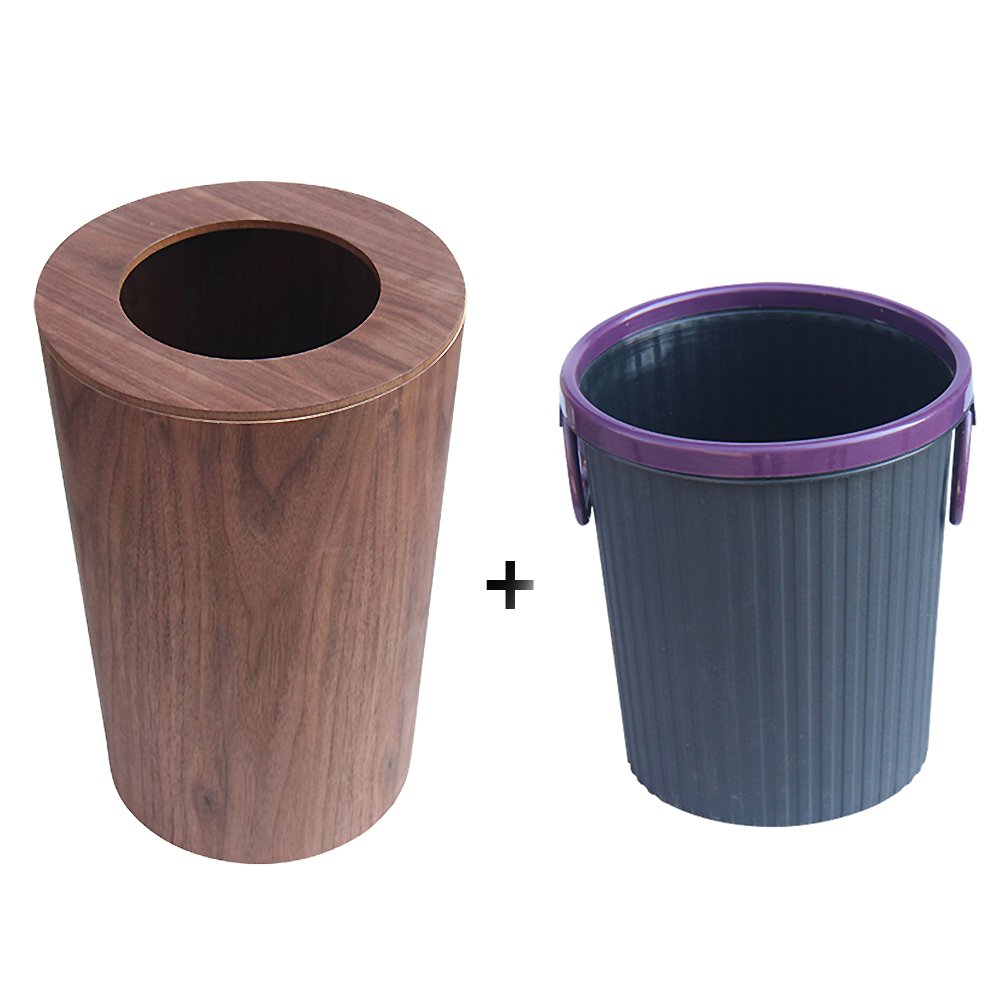 ゴミ箱 ミニ 和風 木製ペーパー ふた付き 寝室のゴミ箱します ラウンド B な バスケット ホーム 木製ゴミ箱 キッチンでゴミ箱 B07bpj8p6hb フタ付きゴミ箱 超特価 Rumble Media