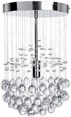 Luz de techo moderna con gotitas acrílicas suspendidas ahumadas y