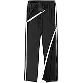 Unisex Tearaway Pants with 2 Side Zippers Snaps for Post Surgery Men Cotton Rip Off Breakaway Pant for Hip Replacement