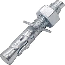 Horiznext 1/2" X 7" Wedge Anchor – Zinc-Plated Carbon Steel, For Concrete Only, 20-Pack With 5/8" Fixture Hole