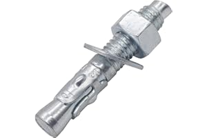Horiznext 1/2" x 3-1/2" Wedge Anchor, for Cement and Concrete only, zinc-Plated Carbon Steel Screws and lag Bolts （10 pcs