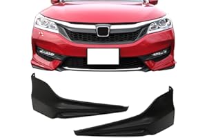 Front Lip Splitters Compatible with 2016-2017 Honda Accord Sedan, HFP Style Unpainted Black PU Polyurethane Front Bumper Lip Spoiler by IKON MOTORSPORTS