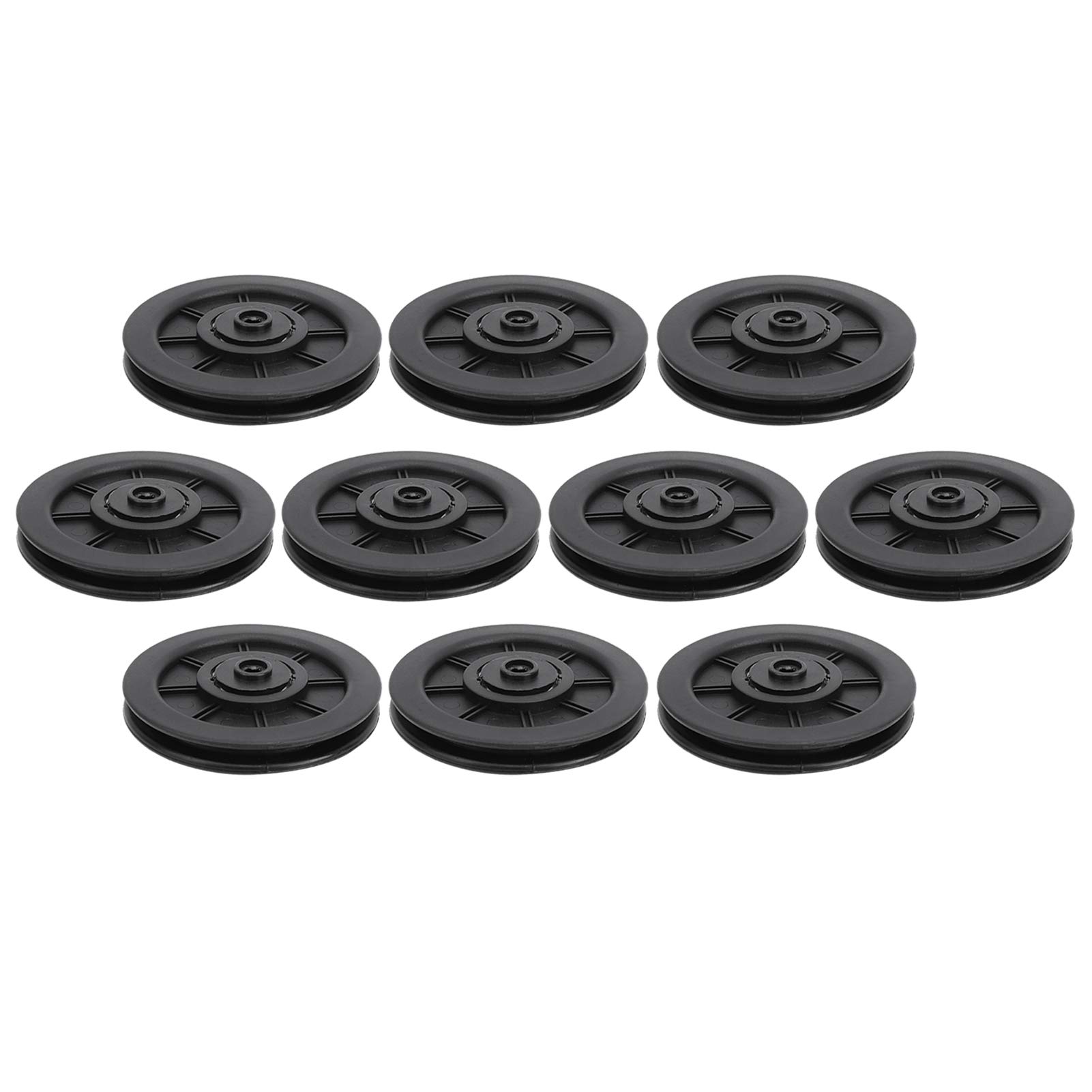 Keenso 10Pcs/Set 100mm Universal Nylon Bearing Pulley Wheel Replacement for Gym Fitness Equipment Combination fitness products Combination Fitness Products