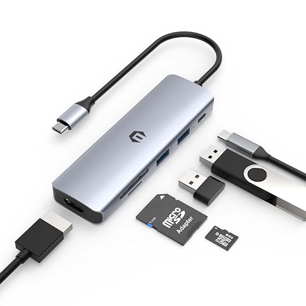 USB C HUB, TOTU USB C ADAPTER WITH...