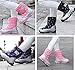 DADAWEN Girls Boys Snow Boots Winter Outdoor Waterproof Slip Resistant Cold Weather Shoes (Toddler/Little Kid/Big Kid) Pink US Size 10 M Toddler