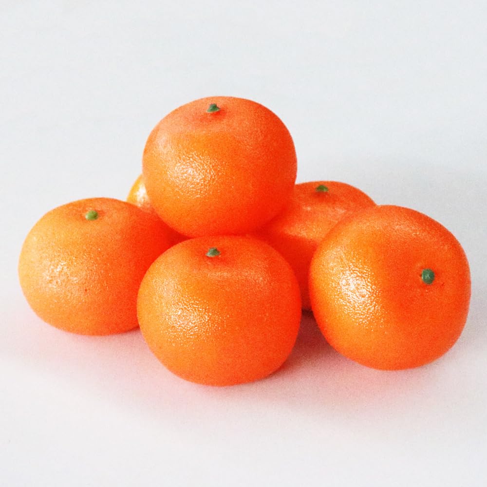 Photo 1 of 6 Pcs Realistic Foam Artificial Oranges - Lifelike Fake Fruit for Dining Table Centerpiece, Kitchen Decor, Photography Props & Indoor Display