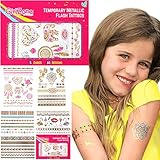 GirlZone: Sparkle Temporary Flash Tattoos for Kids and Girls