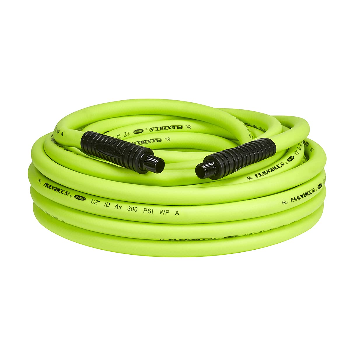 Flexzilla HFZ1250YW3 Air Hose, 1/2" (inches) x 50' (feet) with 3/8" Ends — image 1