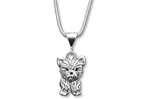 The Magic Zoo Sterling Silver Yorkie Puppy Pendant