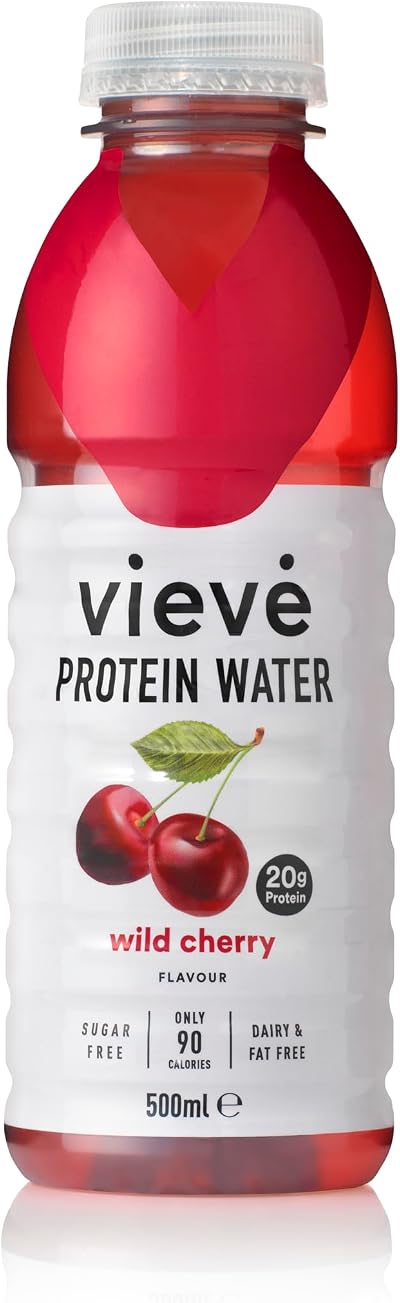 Vieve Protein Water 6x500ml Wild Cherry 20g Protein Sugar Free Fat Free