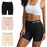 STEP ONE Womens Boxers Underwear, 3-Pack, Viscose from Bamboo Womens Underwear, Moisture-Wicking, Anti-Chafing Boxers