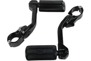 XFMT 1.25" 32 mm Long Angled Adjustable Highway Foot Pegs Peg Mount For Harley Davidson