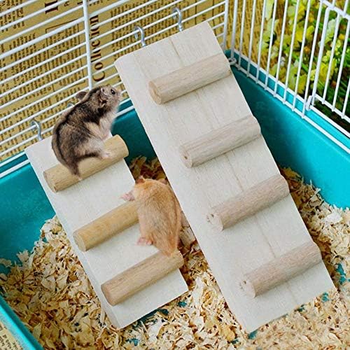 DHmart Hamster Climbing Ladder Ferret Guinea Pig Wooden Toys Stairs Small Pets Toy Chinchilla Guinea Pig Toys