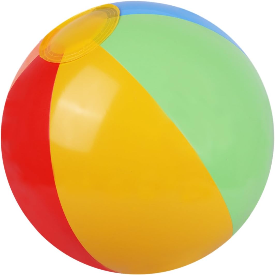 SYZ 12" Beach Balls Bulk - Inflatable Swimming Pool Toys for Kids Birthday Party Supplies Favors Luau Decorations - Blow Up Classic Rainbow Color Beachball Summer Water Games Fun Gifts (12 Pack): Toys & Games