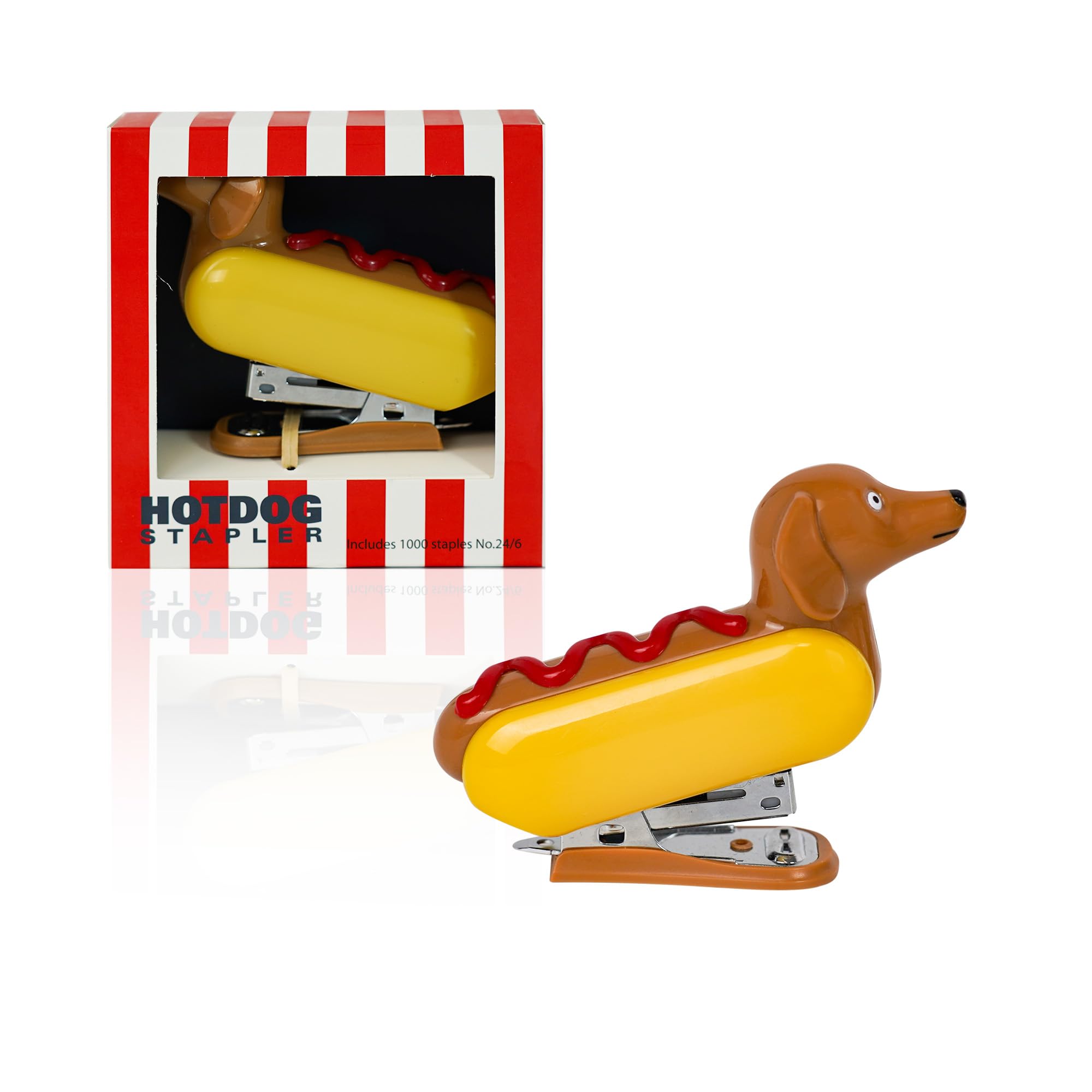 Diabolical DP1352 Hot Dog Stapler - Cute Desk Accessories, Gifts for Teachers, Funny Office Gifts, Secret Santa Gifts for Work Colleagues Under 10 Pounds, Cute Stationary, Stocking Filler for Teenager
