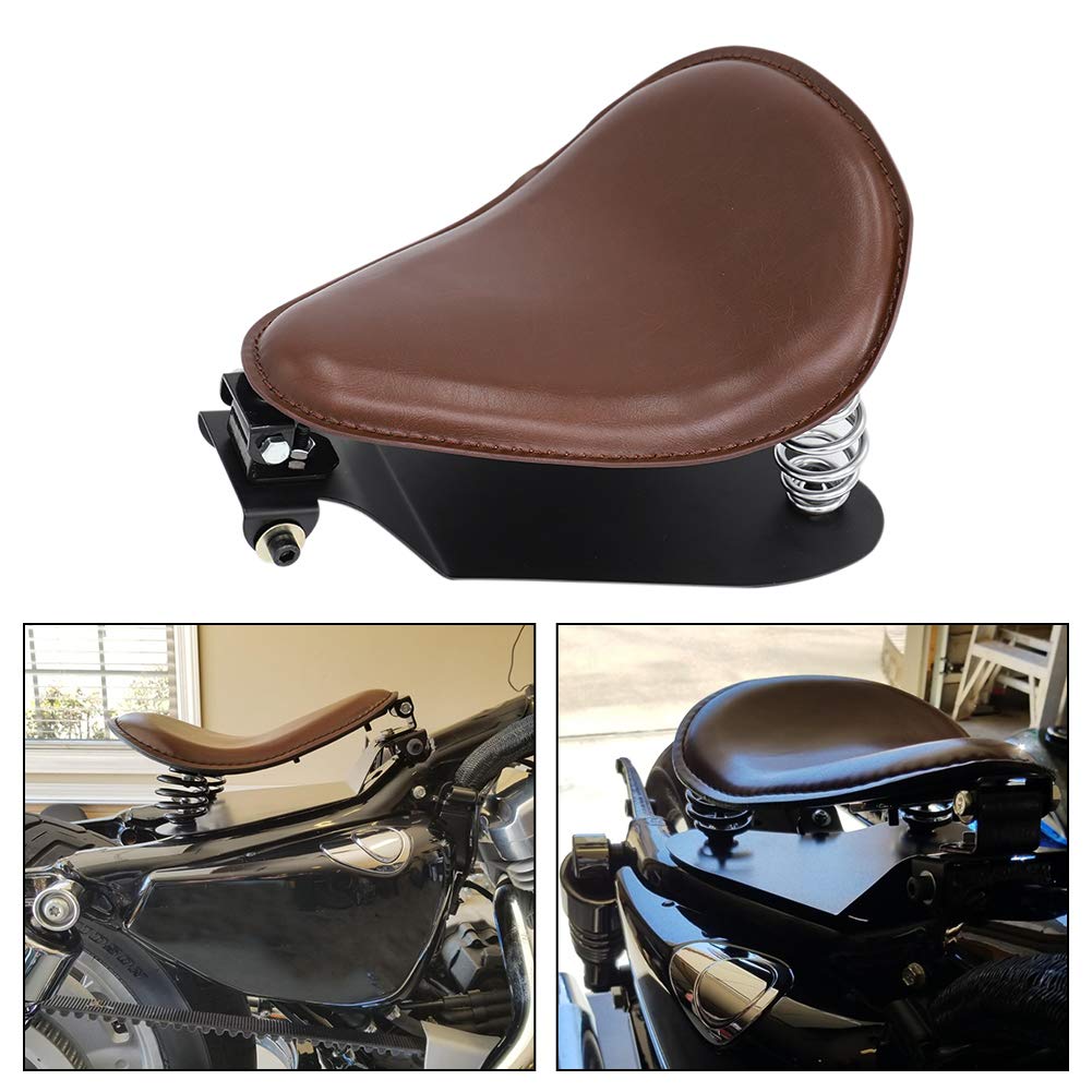 1X Brown Solo Seat Bracket Spring Base w/ Mounting Kit Barrel Spring For Harley Dyna Electra 1X Brown Solo Seat Bracket Spring Base w/ Mounting Kit Barrel Spring For Harley Dyna Electra
