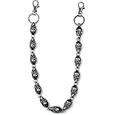 SORGERLY Skull Wallet Pant Chain for Men - Punk Jean Belt Pocket Chains Keychain - Halloween Goth Bag Purse for Women
