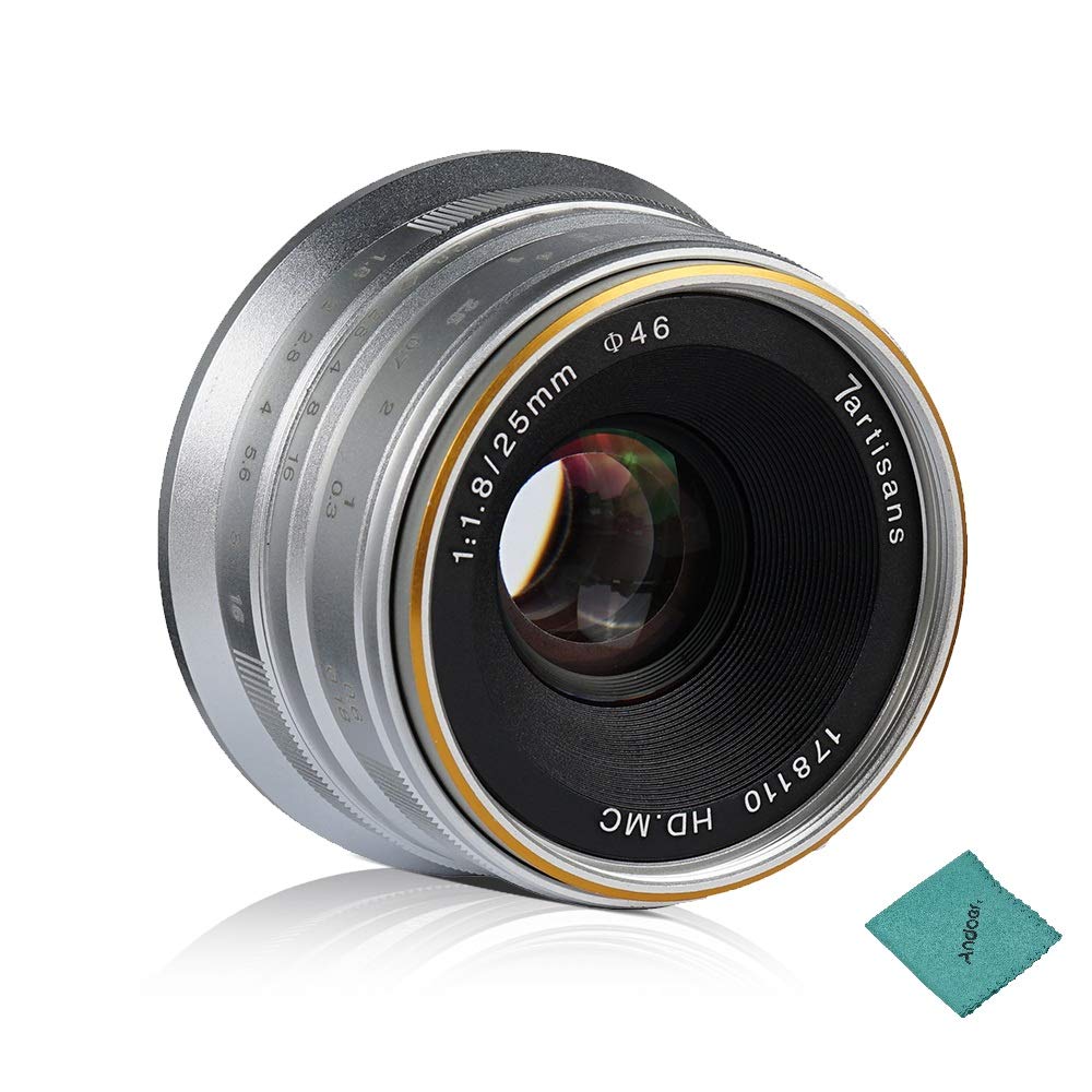 7artisans 7artisans 25mm F1.8 Manual Focus Lens Large Aperture for Sony A7/A7II/A7R/A7RII/A7S/A7SII/A6500/A6300  E-Mount Mirrorless Cameras with Andoer ...