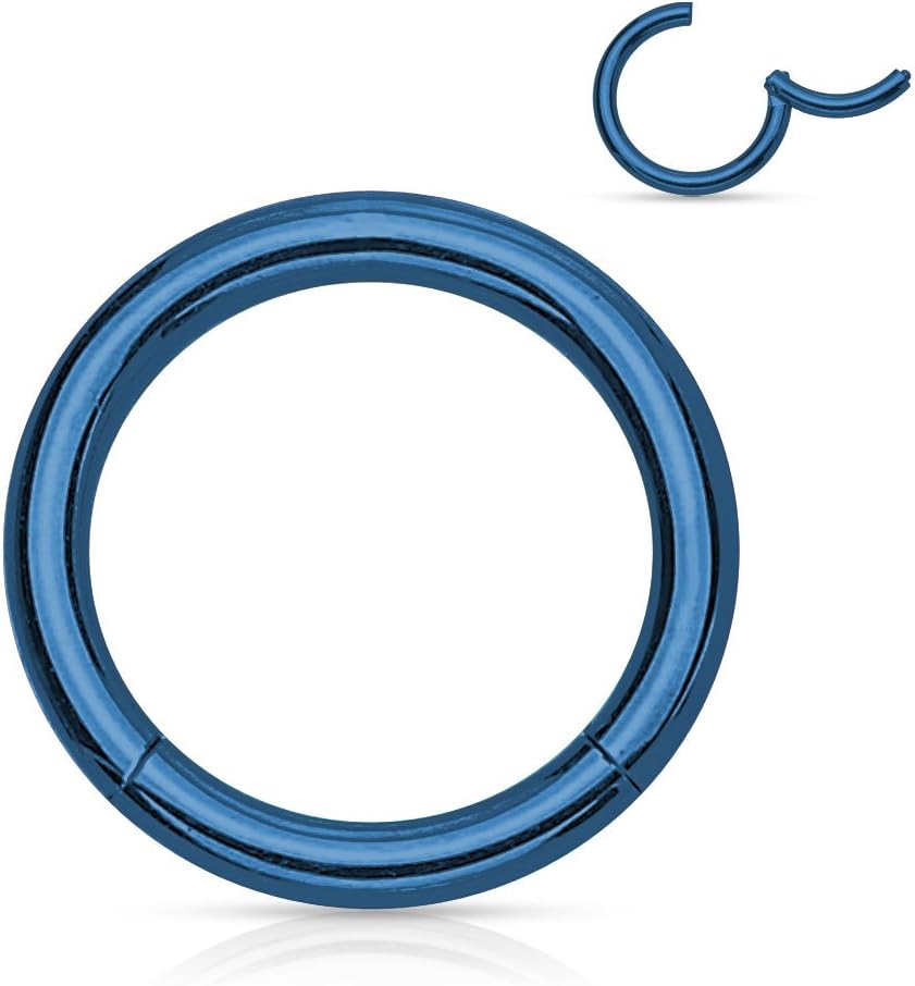 Hinged Seamless WildKlass Jewely Septum Clicker Ring 316L Surgical Steel (Sold Individually)