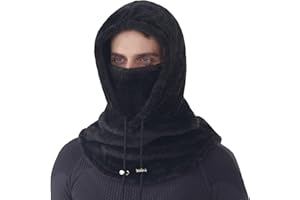 Vanolu Winter Balaclava Ski Mask Fleece Thermal Windproof Full Face Mask, Cold Weather Helmet Hood Balaclava Neck Gaiter