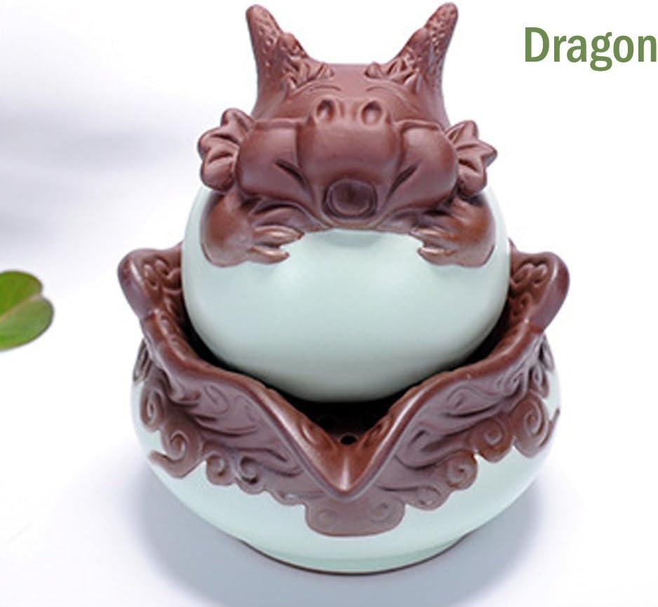 ToiM Chinese 12 Animal Zodiacs Theme Individual Kung fu Tea Set, Portable Pack (Dragon)